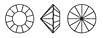 SWAROVSKI 1028 Pointed Back Round Rhinestones - Chatons