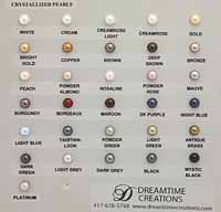 SWAROVSKI ELEMENTS Pearl Color Chart