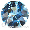 SWAROVSKI 1201 Fancy Round Rhinestone Aqua 27mm