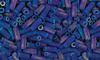 Blue TR Matte Iris Bugle Beads #2