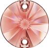 SWAROVSKI 3200 Rivoli Rhinestones 10 mm Rose Peach