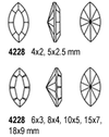SWAROVSKI 4228 Navette (Marquis) Shaped Rhinestones 10x5 Denim Blue