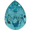 SWAROVSKI 4320 Pear Rhinestones 14x10 Light Turquoise