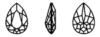 SWAROVSKI ELEMENTS 4320 Pear Rhinestones 