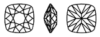 SWAROVSKI 4470 Square Rhinestones 10mm Copper