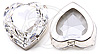 Swarovski Heart Shaped Brooch Stone with Set
