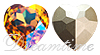SWAROVSKI ELEMENTS 4827 Heart Rhinestones