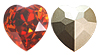 SWAROVSKI ELEMENTS 4827 Heart Rhinestones
