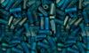 Blue Zircon TR Matte Iris Bugle Beads #2