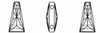 SWAROVSKI 5181 Keystone Bead 13x7mm Bronze Shade