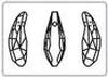 SWAROVSKI 5531 Aquiline Top Hole Bead 28mm Golden Shadow