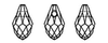 SWAROVSKI 6007 Briolette Pendant 7x4 Light Rose