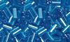 Dark Aqua TR Luster Bugle Beads #2