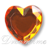 Acrylic (Plexiglas) Flatback Rhinestones Heart Shaped 18mm