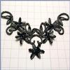 JET BLACK SEQUIN & BEADED APPLIQUE 
