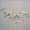 CRYSTAL IRIS SILVER BEADED APPLIQUE 