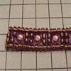Beaded Trim with Rhinestone Accents in Amethyst