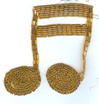 Music Note in Gold Beads