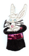 Magic Bunny in Hat Sequin Applique