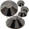 Alora Flatback Rhinestones 12ss Jet Hematite