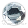 Acrylic (Plexiglas) Flatback Rhinestones Round Faceted 15mm