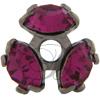 SWAROVSKI 37903 Bead Cap pp32 Fuchsia/ Gun Metal