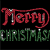 Merry Christmas Iron On Applique