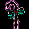 Christmas Candy Cane Iron On Applique