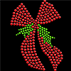 Christmas Bow Iron On Applique (Transfer)