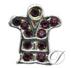6mm Rhinestoned Charm - Swarovski Crystals
