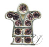 6mm Rhinestoned Charm - Swarovski Crystals