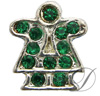 6mm Rhinestoned Charm - Swarovski Crystals