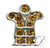 6mm Rhinestoned Charm - Swarovski Crystals