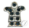 6mm Rhinestoned Charm - Swarovski Crystals