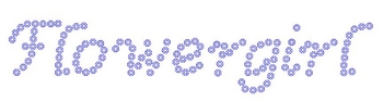 Flowergirl Swarovski Crystal Iron On Transfer