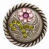 Rope Edge Concho with Swarovski Flower
