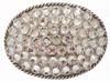 Rhinestone Oval Belt Buckle