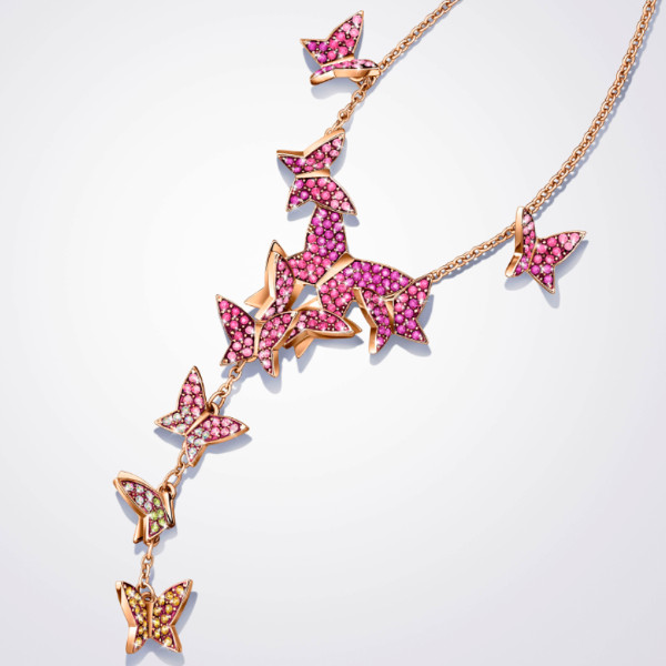 Swarovski Collections Lilia Y Necklace, Multi Colored, Rose Gold
